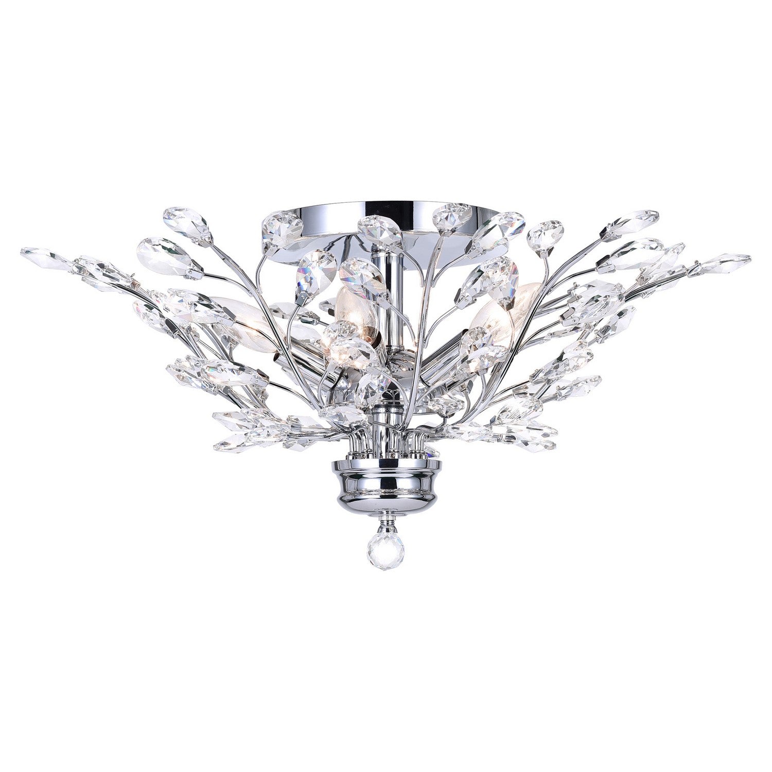 CWI Lighting - 5206C16C - Three Light Flush Mount - Ivy - Chrome