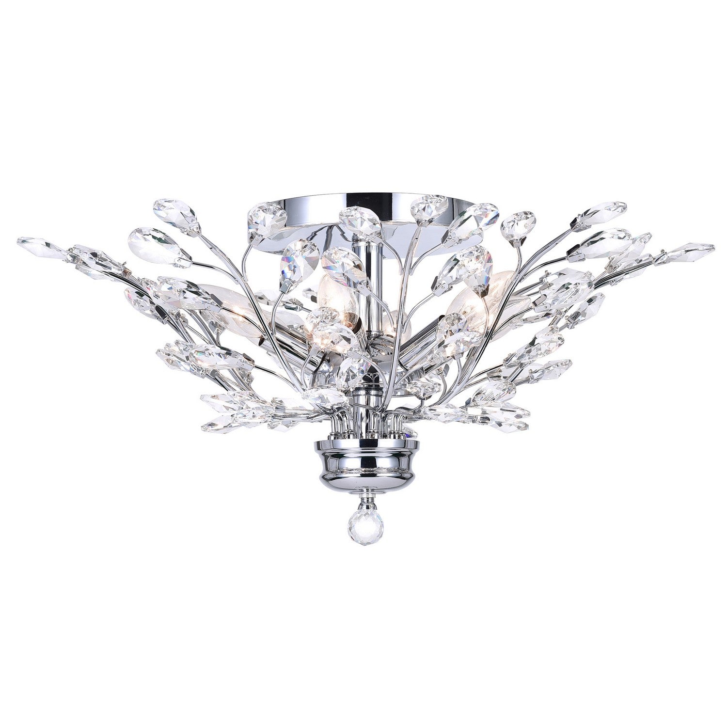 CWI Lighting - 5206C22C - Six Light Flush Mount - Ivy - Chrome