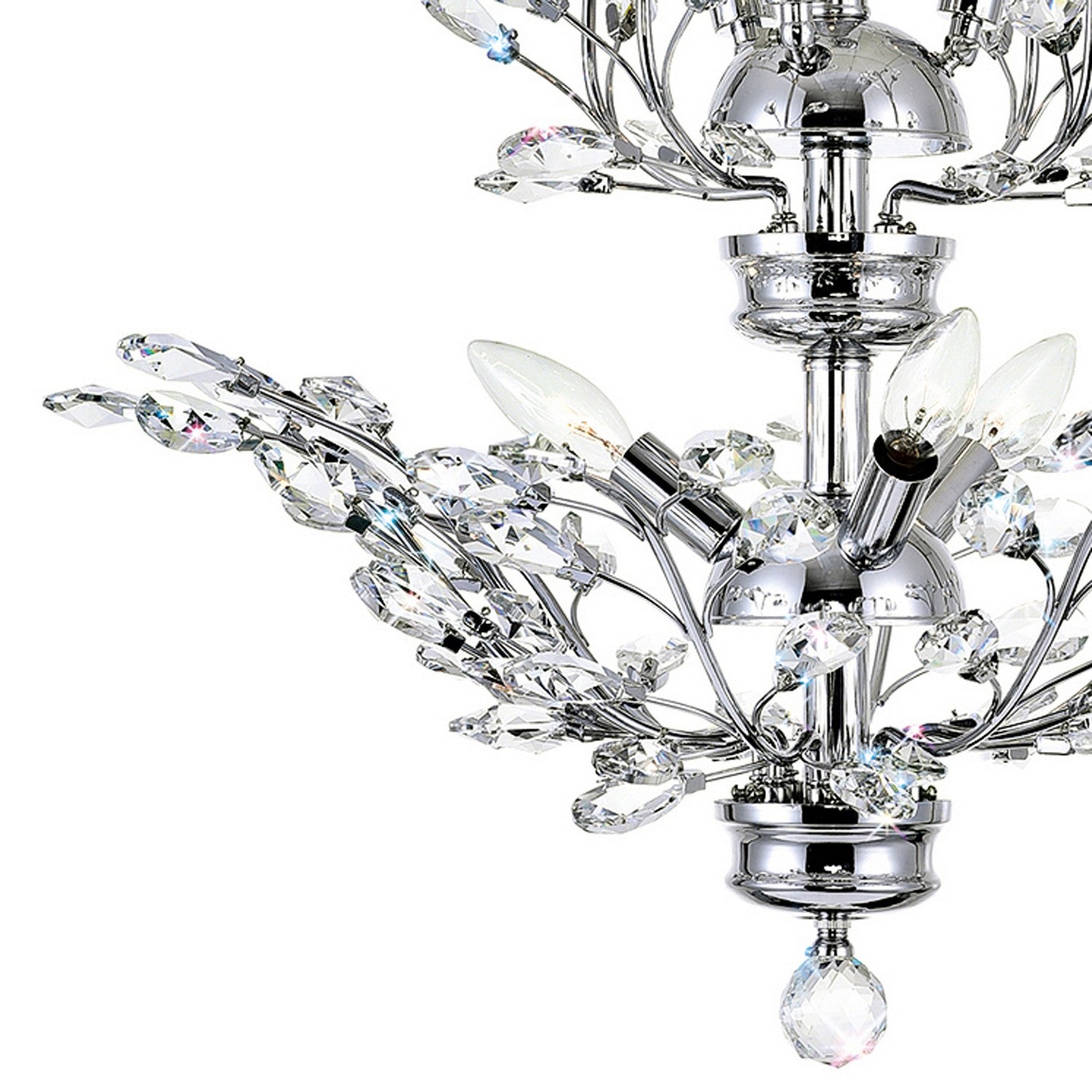 CWI Lighting - 5206P22C - Six Light Chandelier - Ivy - Chrome