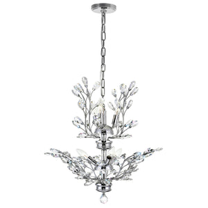 CWI Lighting - 5206P22C - Six Light Chandelier - Ivy - Chrome