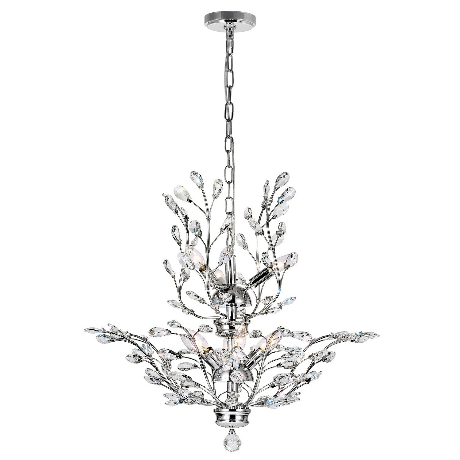 CWI Lighting - 5206P28C - Nine Light Chandelier - Ivy - Chrome