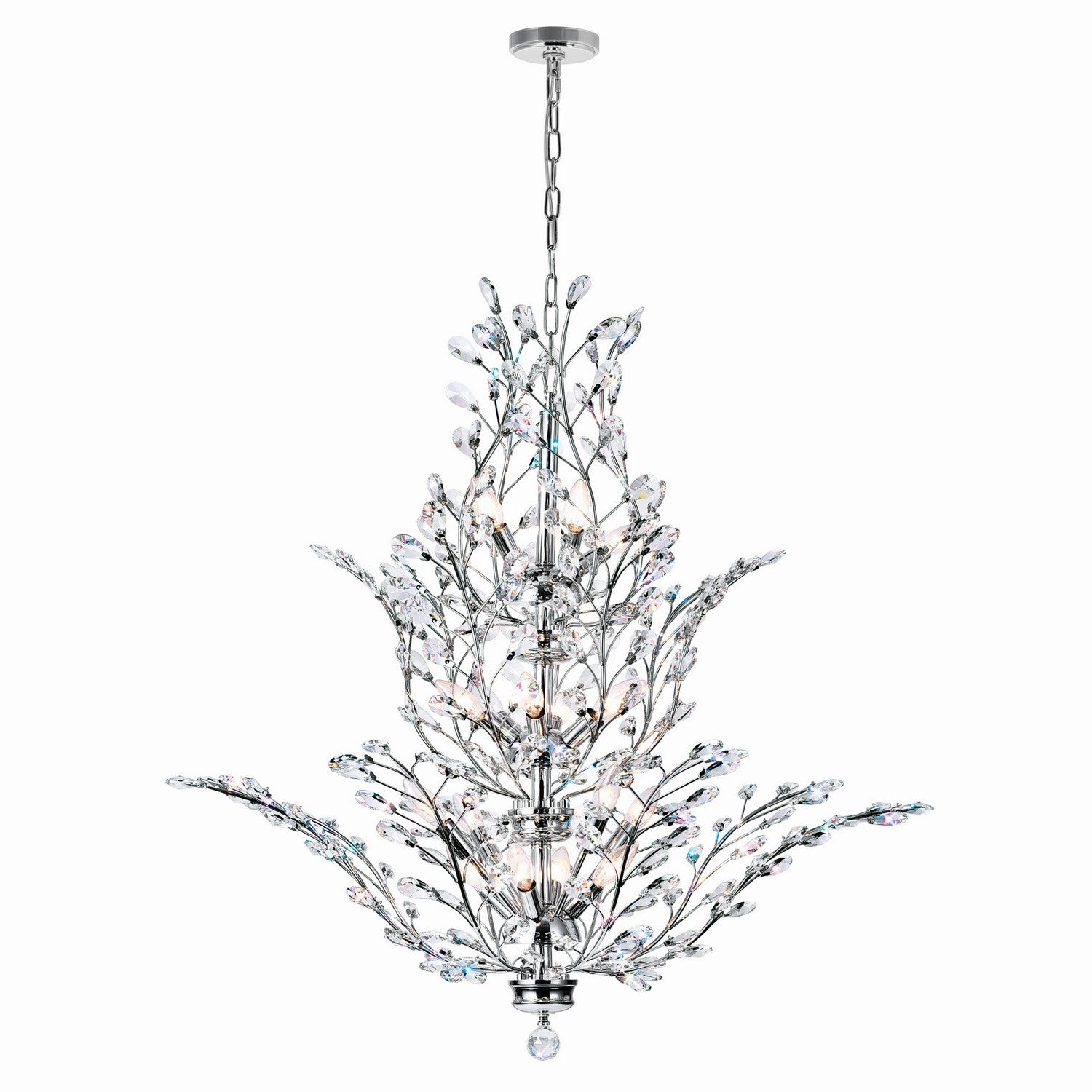 CWI Lighting - 5206P40C - 18 Light Chandelier - Ivy - Chrome