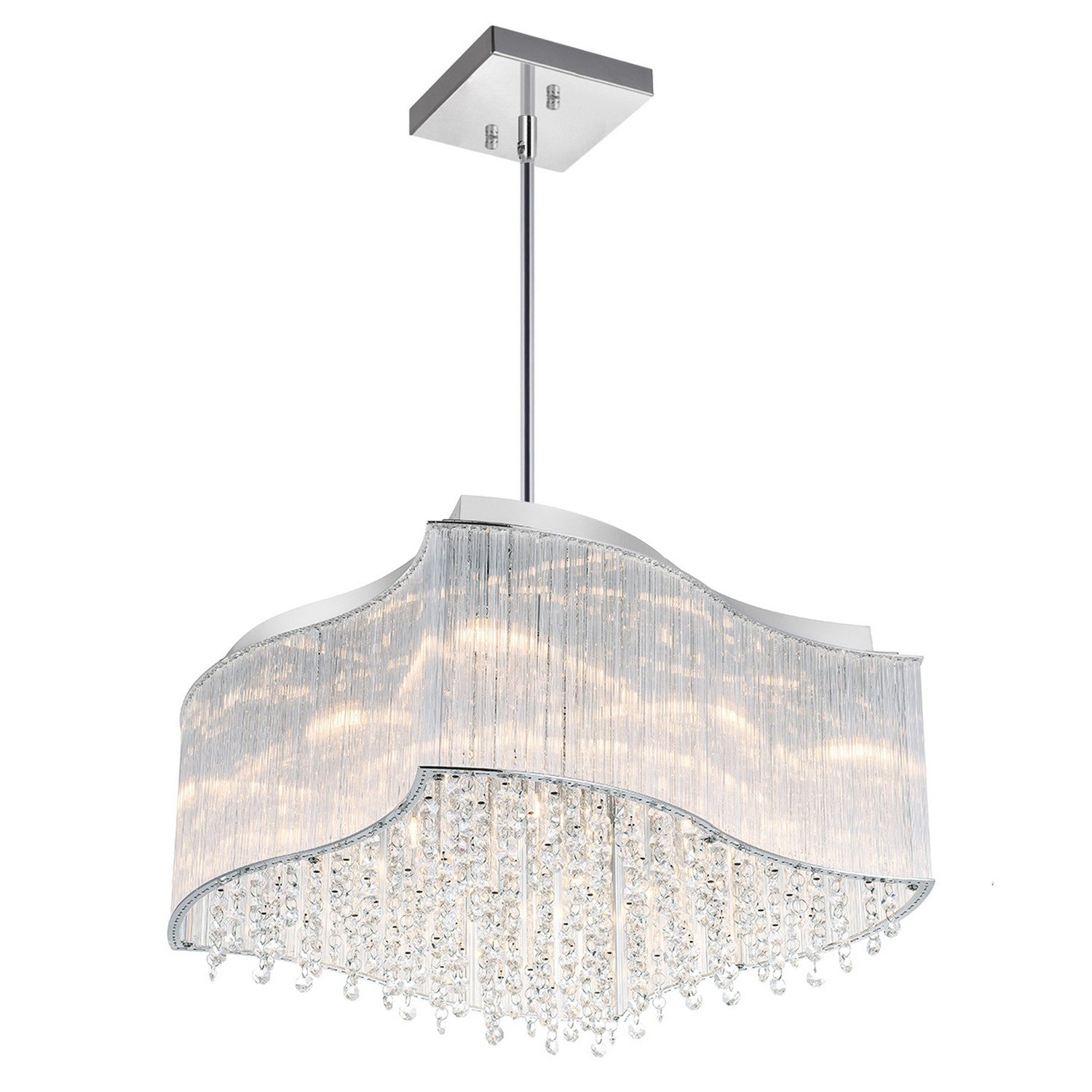 CWI Lighting - 5320P20C-S - Ten Light Chandelier - Elsa - Chrome