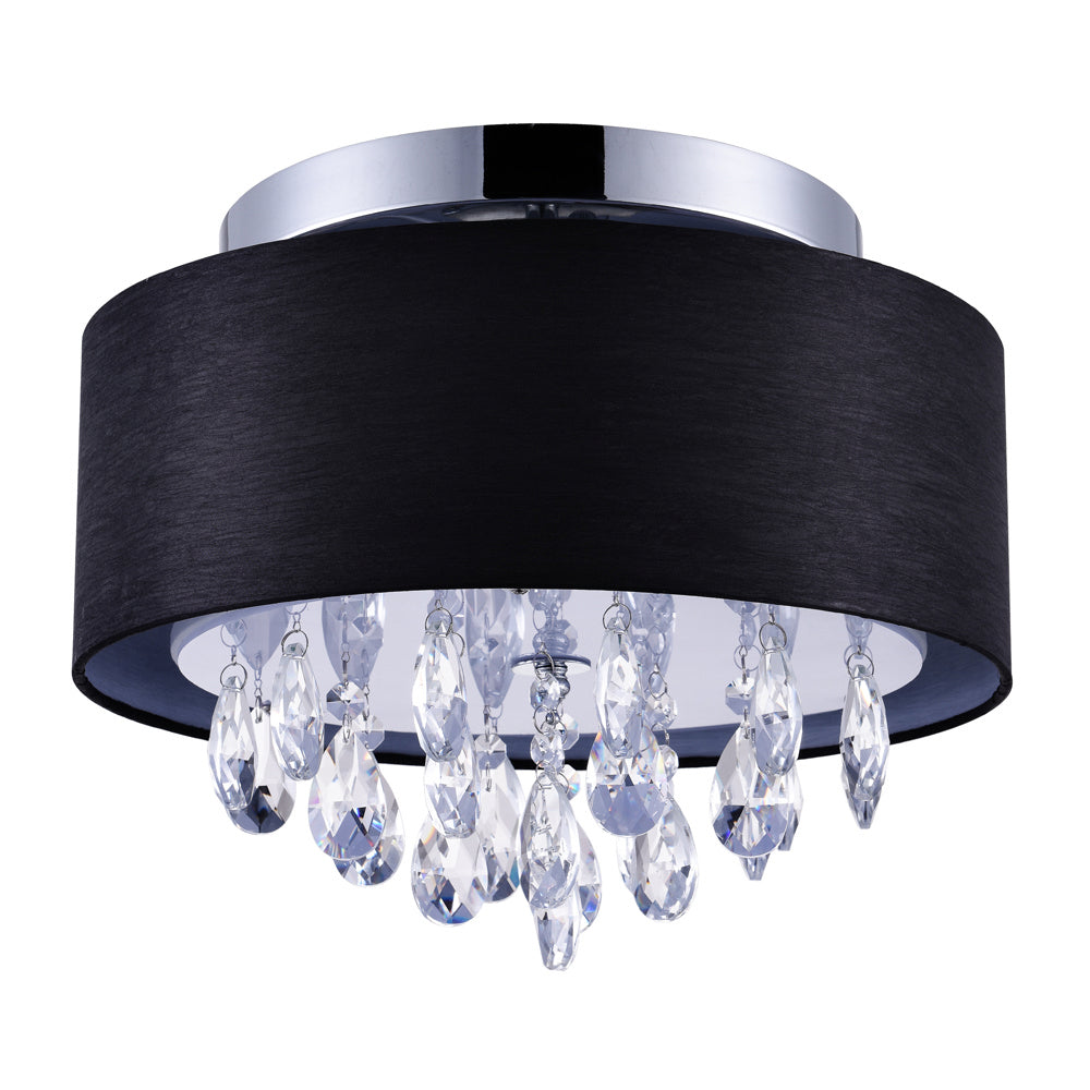 CWI Lighting - 5443C14C (Black) - Three Light Flush Mount - Dash - Chrome