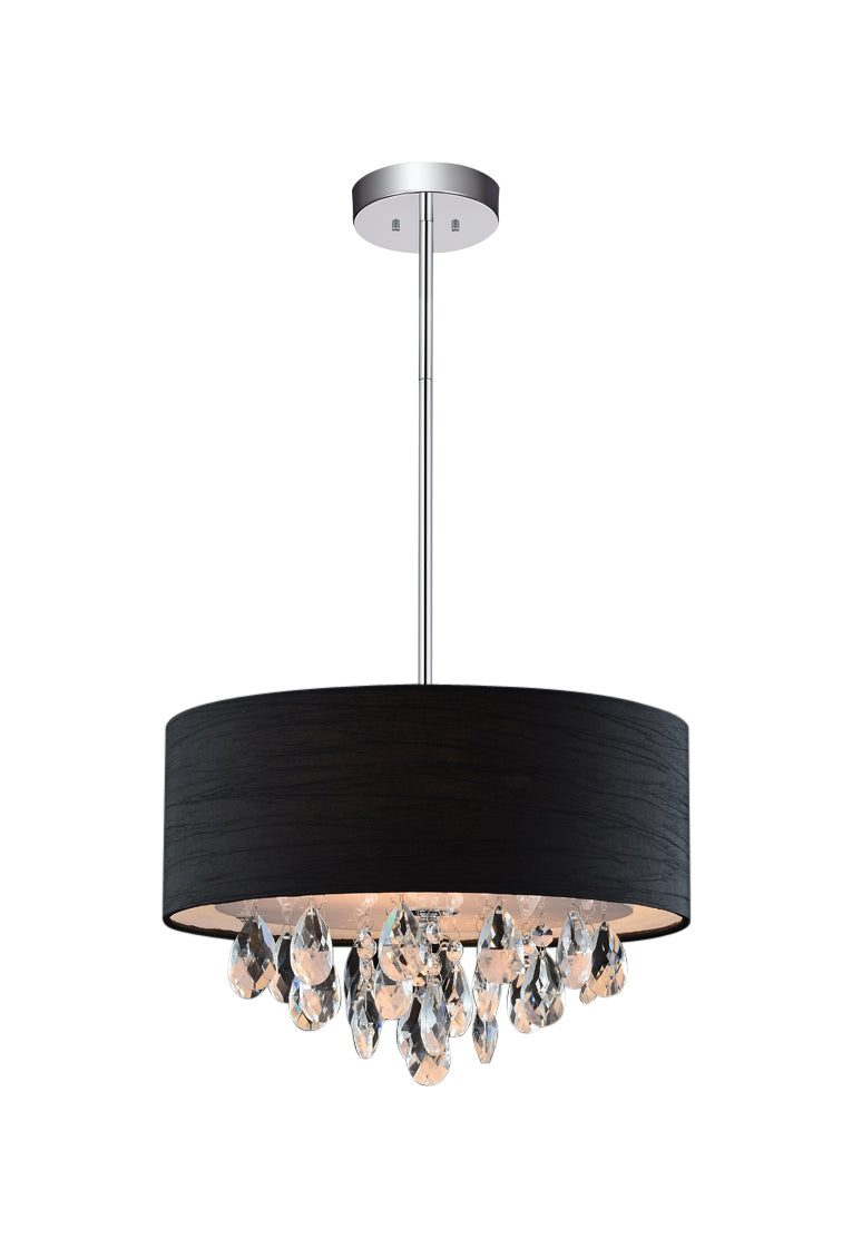 CWI Lighting - 5443P14C (Black) - Three Light Chandelier - Dash - Chrome