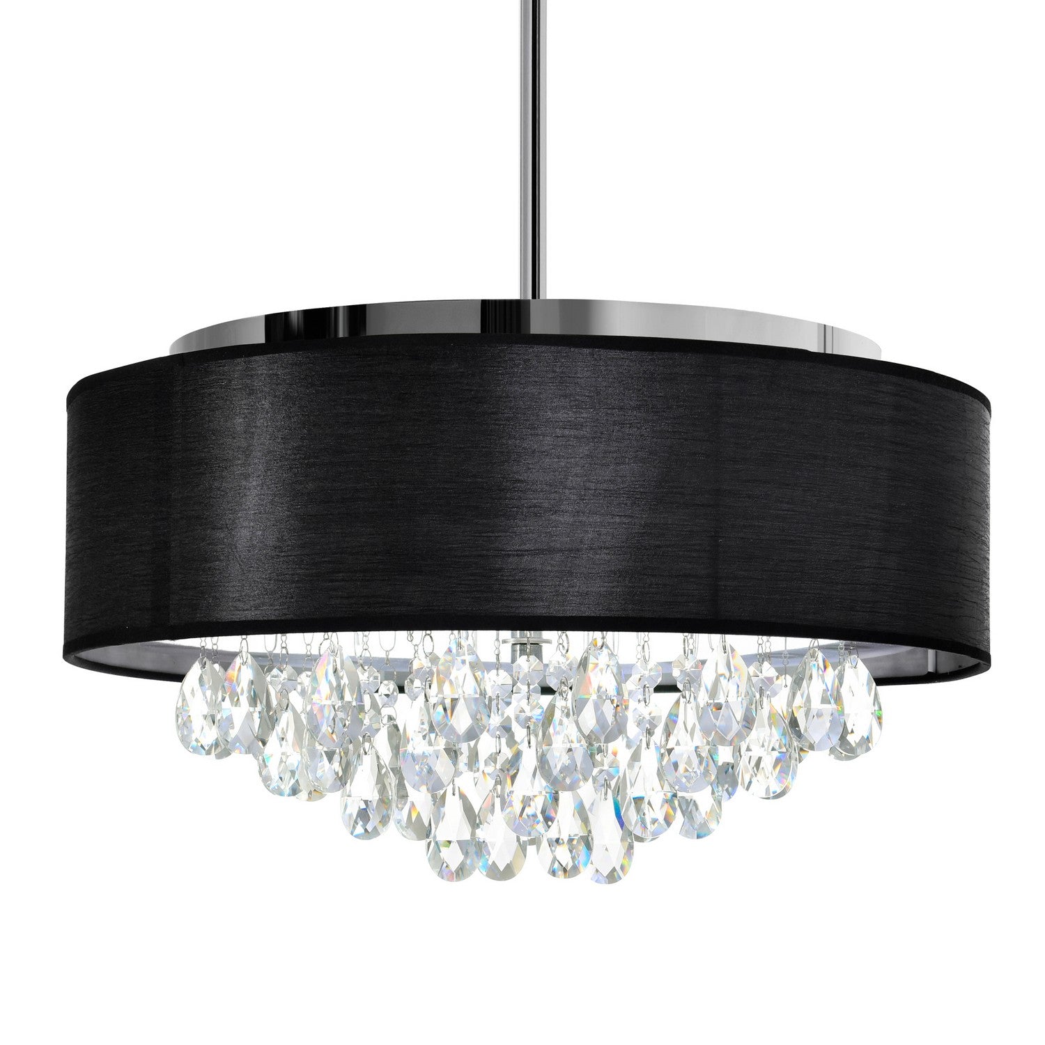 CWI Lighting - 5443P18C (Black) - Four Light Chandelier - Dash - Chrome