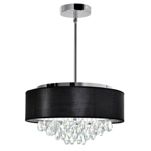 CWI Lighting - 5443P18C (Black) - Four Light Chandelier - Dash - Chrome