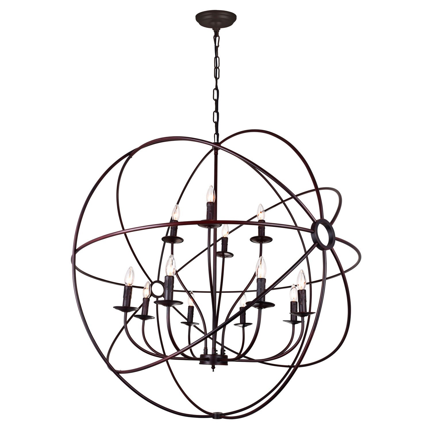 CWI Lighting - 5464P40DB-12 - 12 Light Chandelier - Arza - Brown