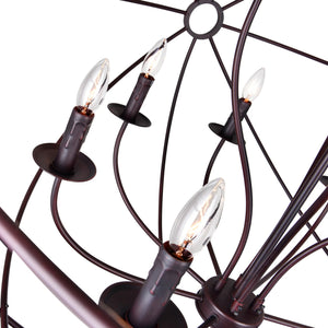 CWI Lighting - 5464P40DB-12 - 12 Light Chandelier - Arza - Brown