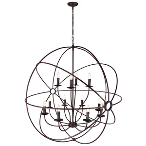 CWI Lighting - 5464P40DB-12 - 12 Light Chandelier - Arza - Brown