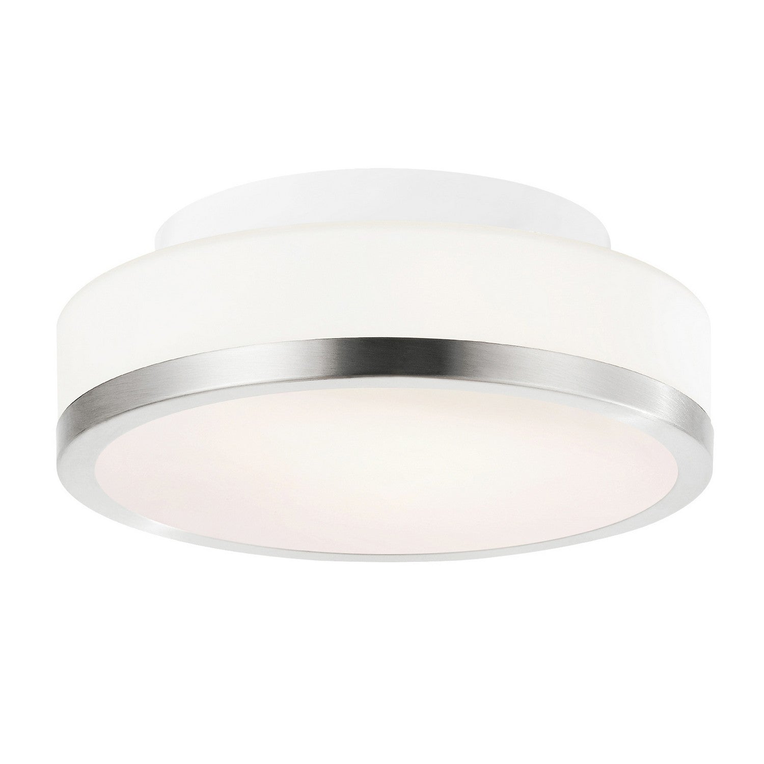 CWI Lighting - 5479C8SN-R - One Light Flush Mount - Frosted - Satin Nickel