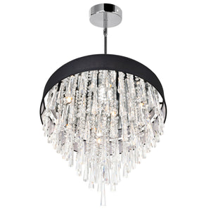 CWI Lighting - 5523P22C (Black) - Eight Light Chandelier - Franca - Black