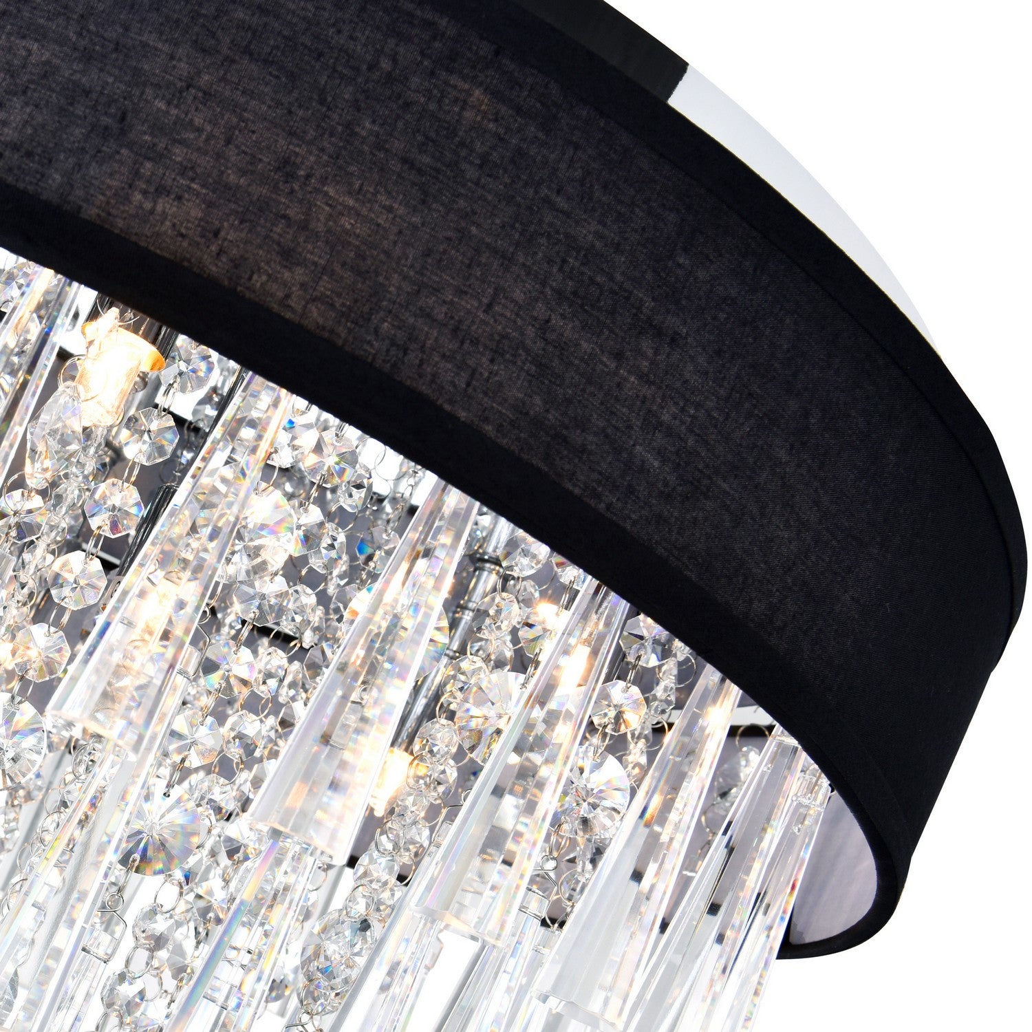 CWI Lighting - 5523P22C (Black) - Eight Light Chandelier - Franca - Black