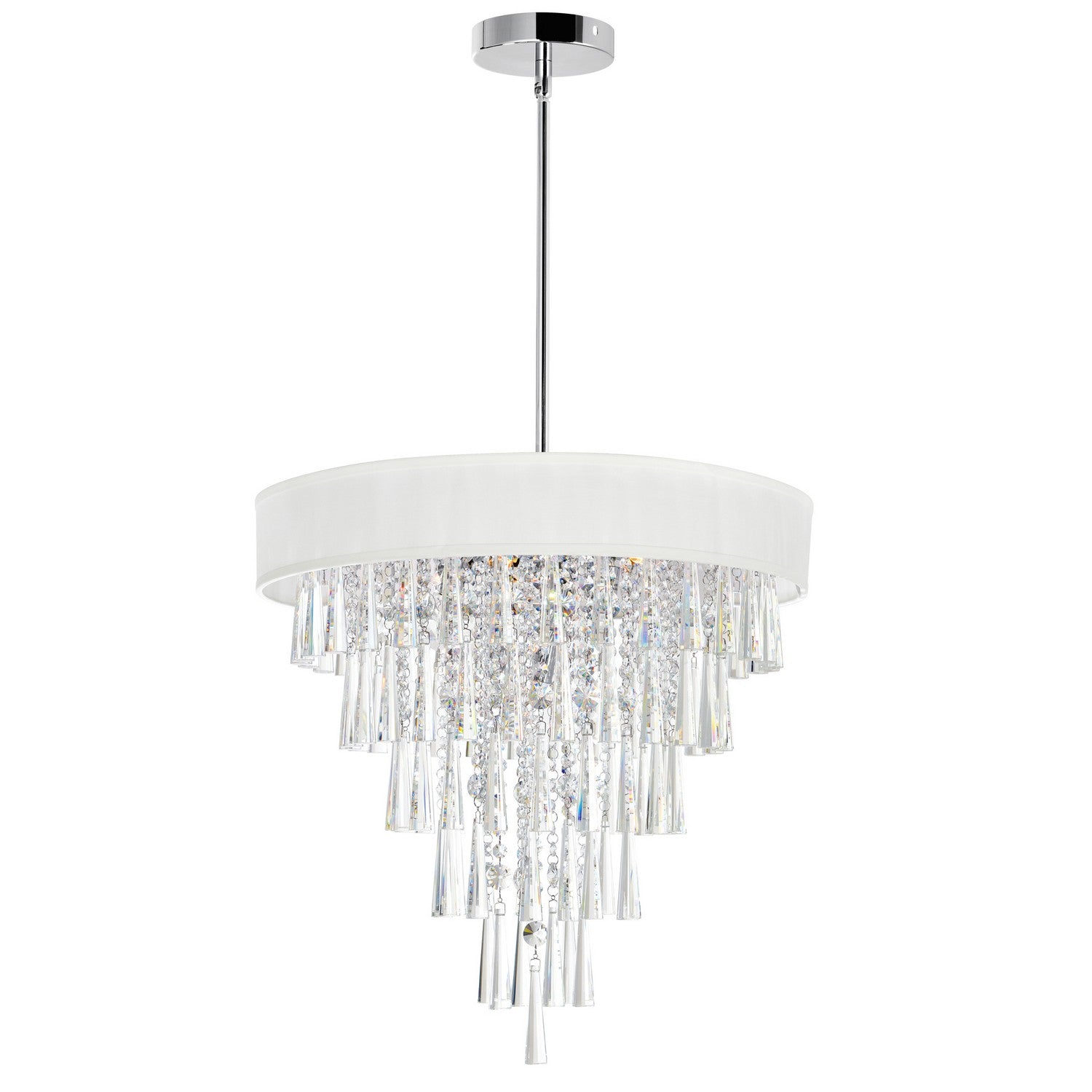 CWI Lighting - 5523P22C (Off White) - Eight Light Chandelier - Franca - Off White