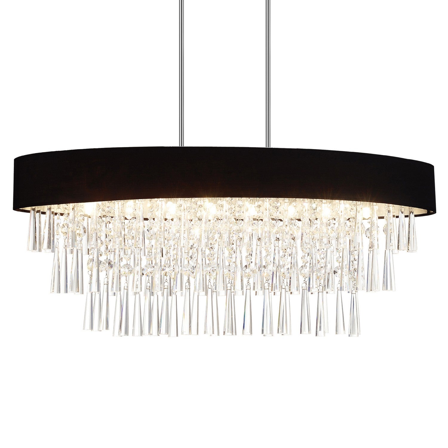 CWI Lighting - 5523P38C-O (Black) - Eight Light Chandelier - Franca - Black