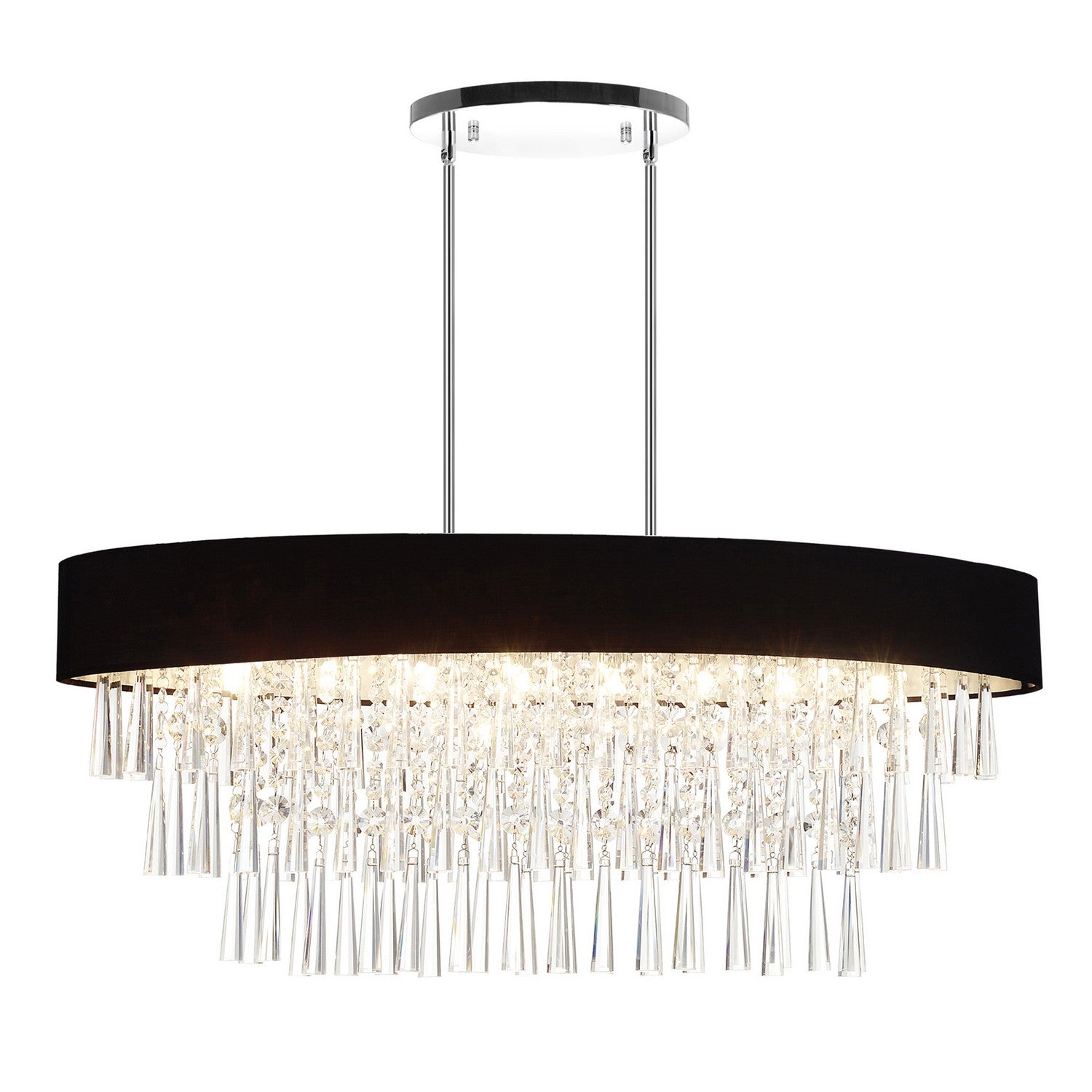 CWI Lighting - 5523P38C-O (Black) - Eight Light Chandelier - Franca - Black