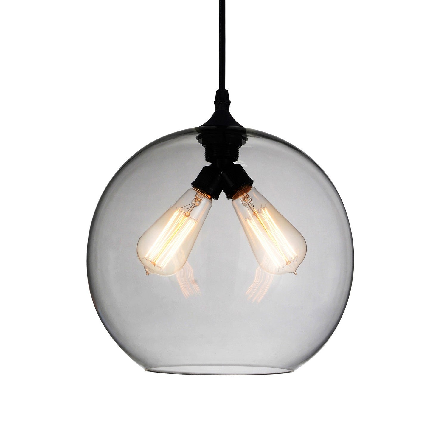 CWI Lighting - 5553P12 - Smoke (2L) - Two Light Mini Pendant - Glass - Black