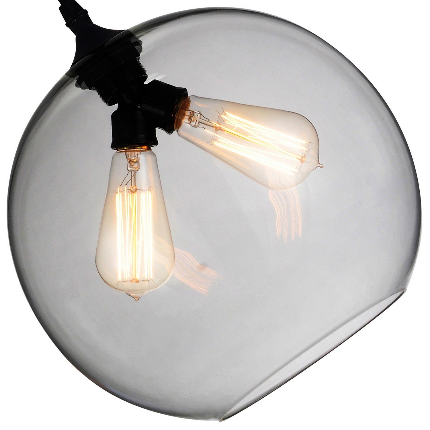 CWI Lighting - 5553P12 - Smoke (2L) - Two Light Mini Pendant - Glass - Black