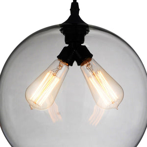 CWI Lighting - 5553P12 - Smoke (2L) - Two Light Mini Pendant - Glass - Black