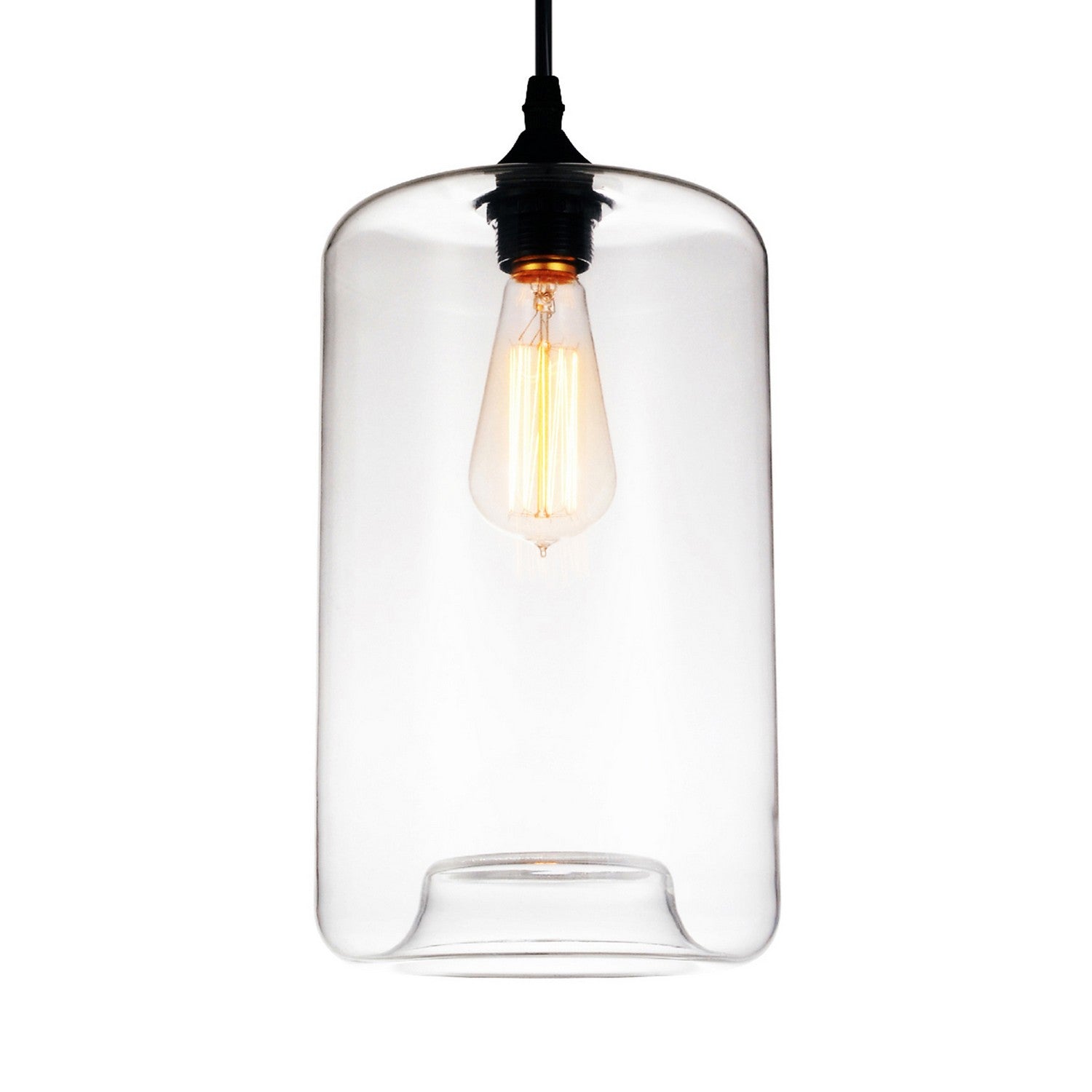 CWI Lighting - 5553P7-Clear - One Light Mini Pendant - Glass - Black