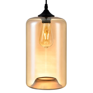 CWI Lighting - 5553P7-Cognac - One Light Mini Pendant - Glass - Black