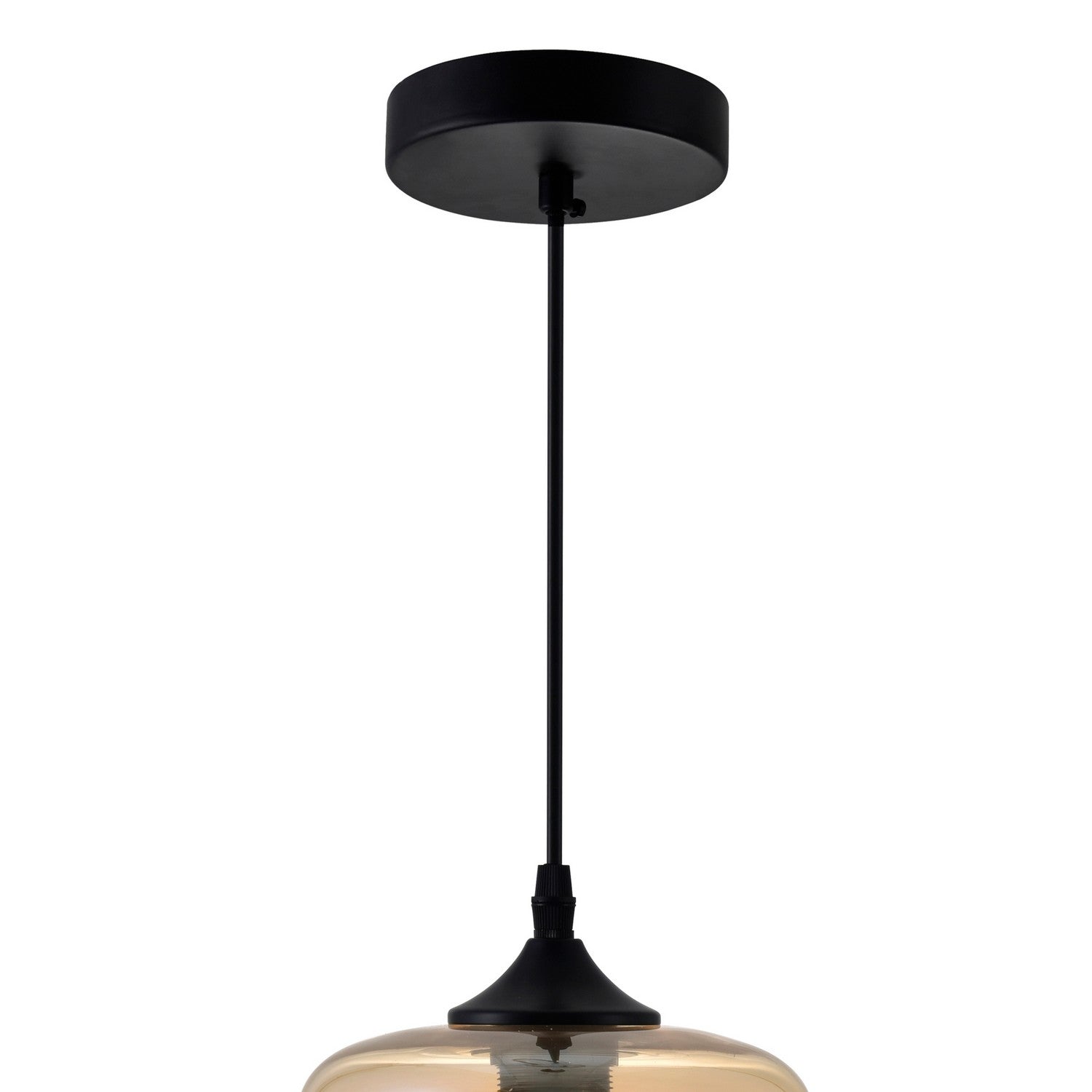 CWI Lighting - 5553P7-Cognac - One Light Mini Pendant - Glass - Black