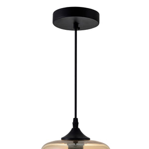 CWI Lighting - 5553P7-Cognac - One Light Mini Pendant - Glass - Black