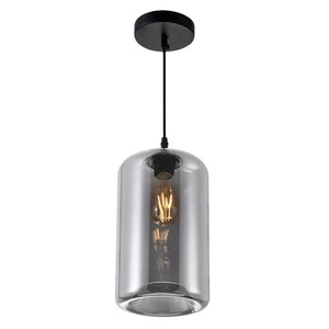 CWI Lighting - 5553P7-Smoke - One Light Mini Pendant - Glass - Black