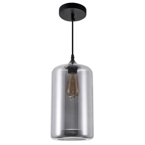 CWI Lighting - 5553P7-Smoke - One Light Mini Pendant - Glass - Black