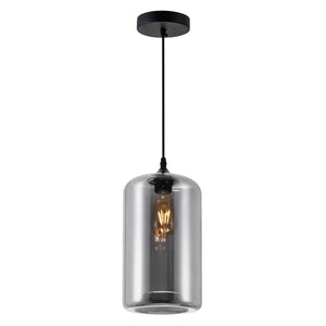 CWI Lighting - 5553P7-Smoke - One Light Mini Pendant - Glass - Black