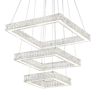 CWI Lighting - 5635P21ST-3S (Clear) - LED Chandelier - Florence - Stainless Steel