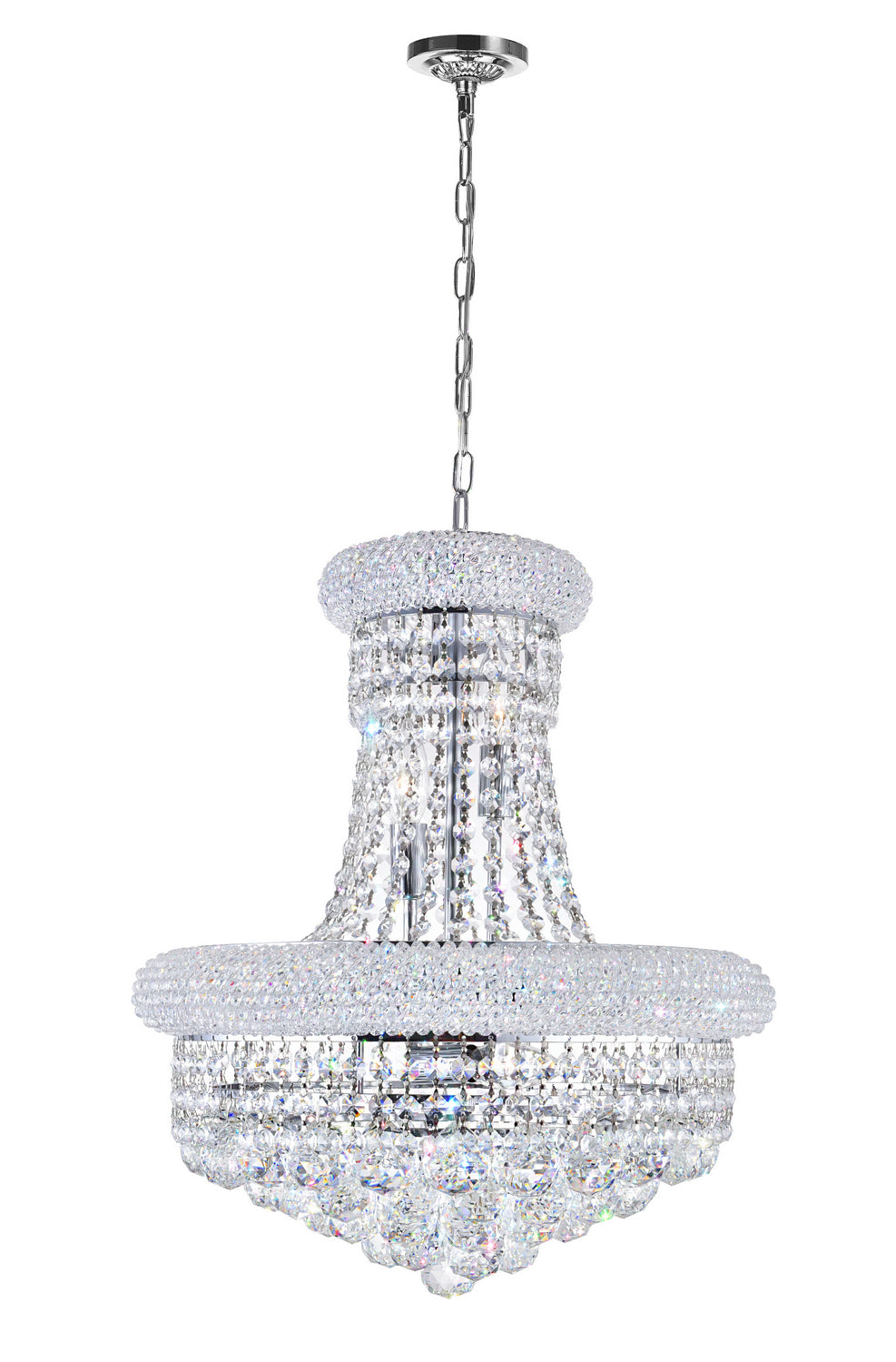 CWI Lighting - 8001P18C - Eight Light Chandelier - Empire - Chrome