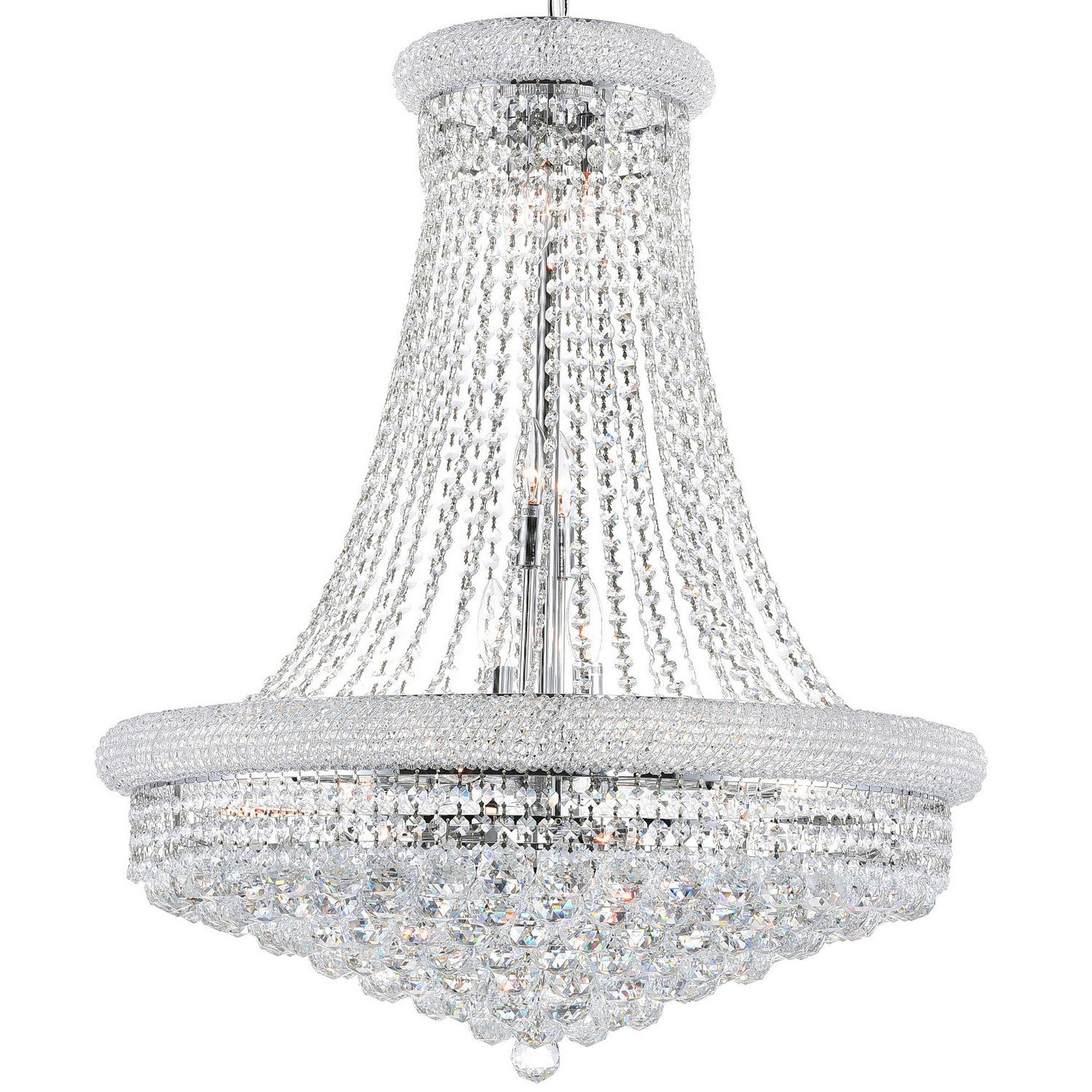 CWI Lighting - 8001P28C - 18 Light Chandelier - Empire - Chrome