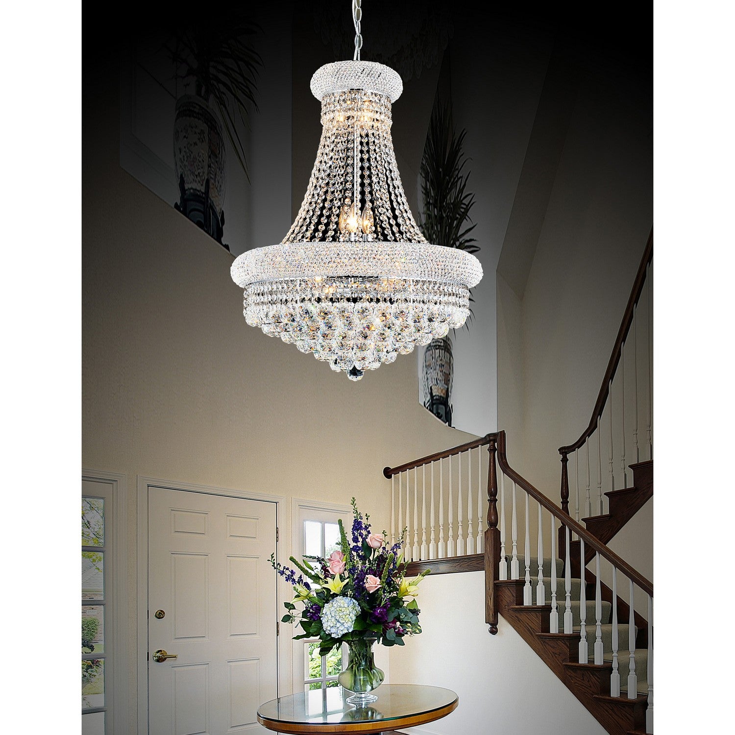 CWI Lighting - 8001P28C - 18 Light Chandelier - Empire - Chrome