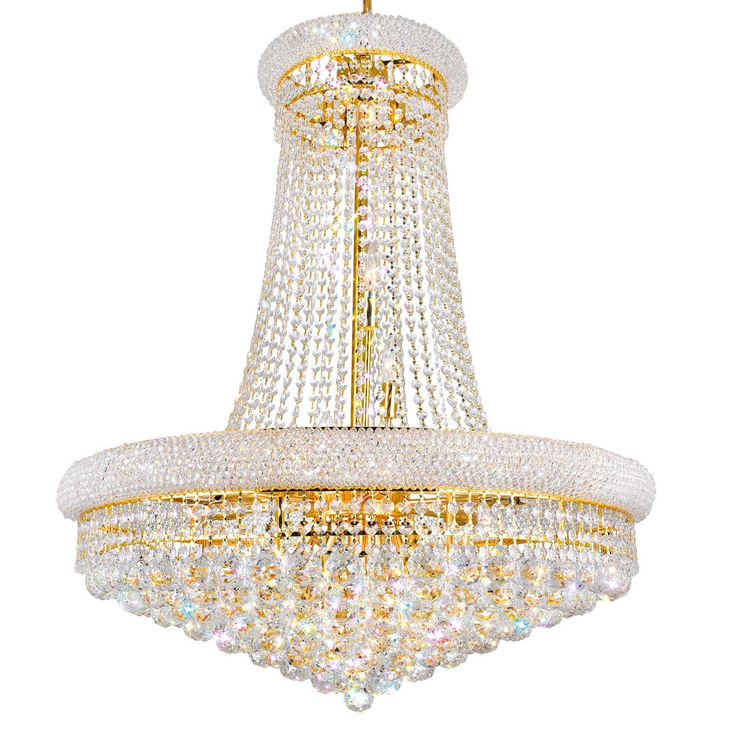 CWI Lighting - 8001P28G - 18 Light Chandelier - Empire - Gold