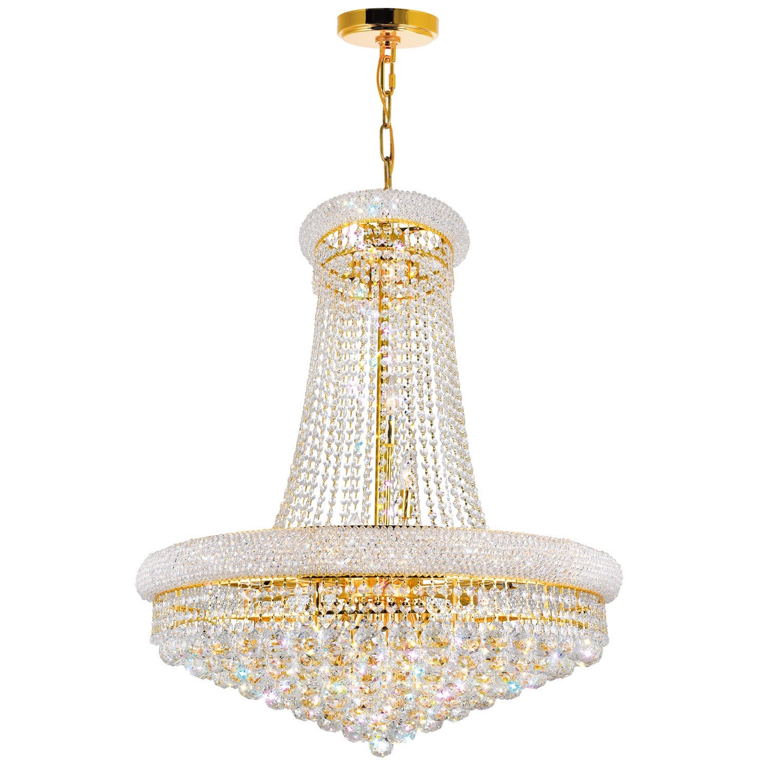 CWI Lighting - 8001P28G - 18 Light Chandelier - Empire - Gold