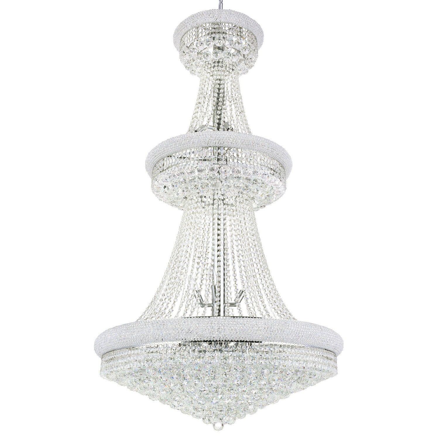 CWI Lighting - 8001P36C - 34 Light Chandelier - Empire - Chrome