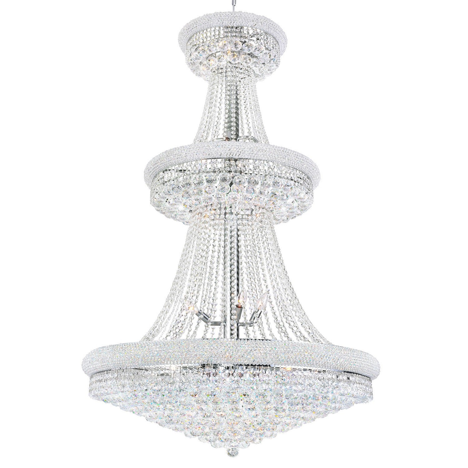 CWI Lighting - 8001P36C - 34 Light Chandelier - Empire - Chrome