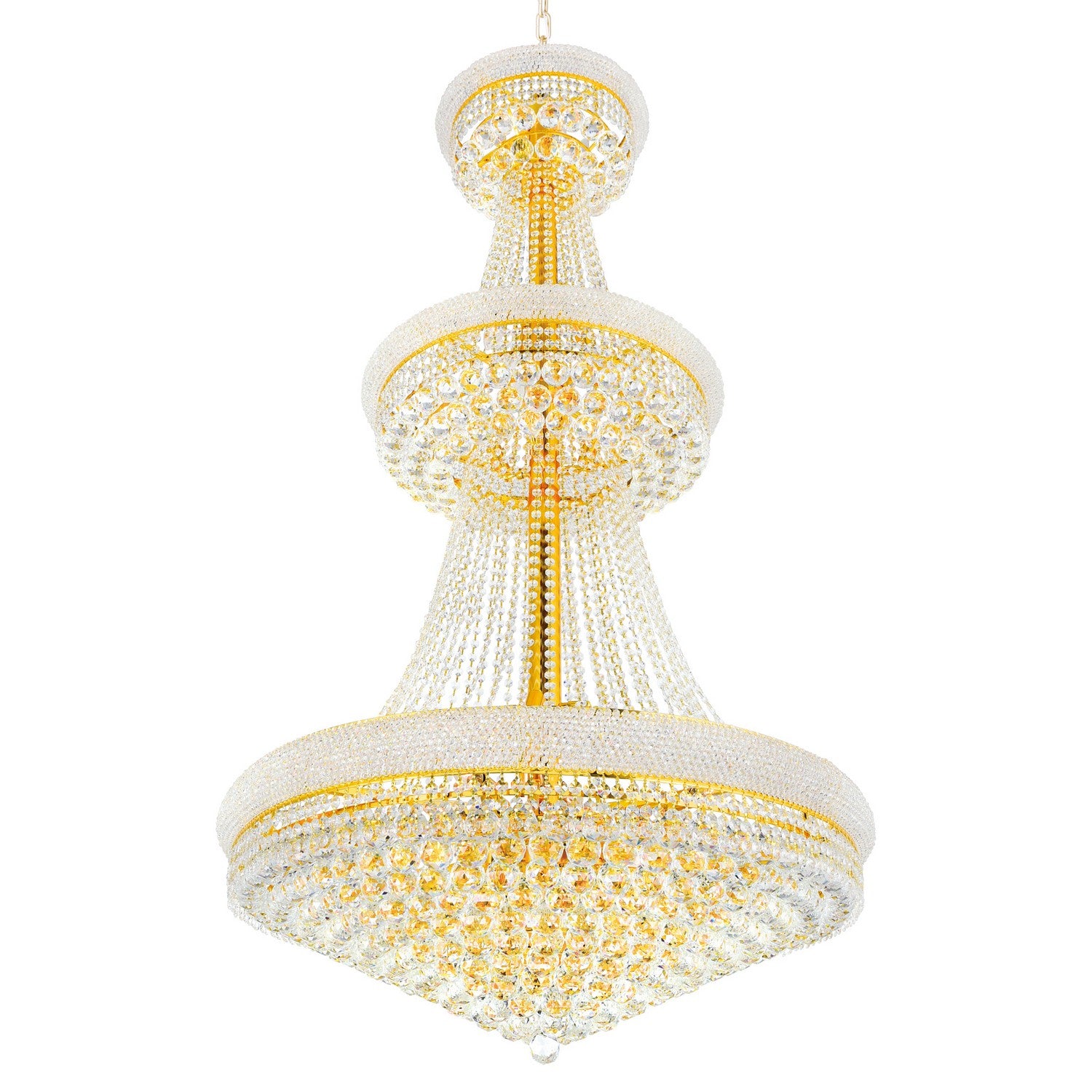 CWI Lighting - 8001P36G - 34 Light Chandelier - Empire - Gold