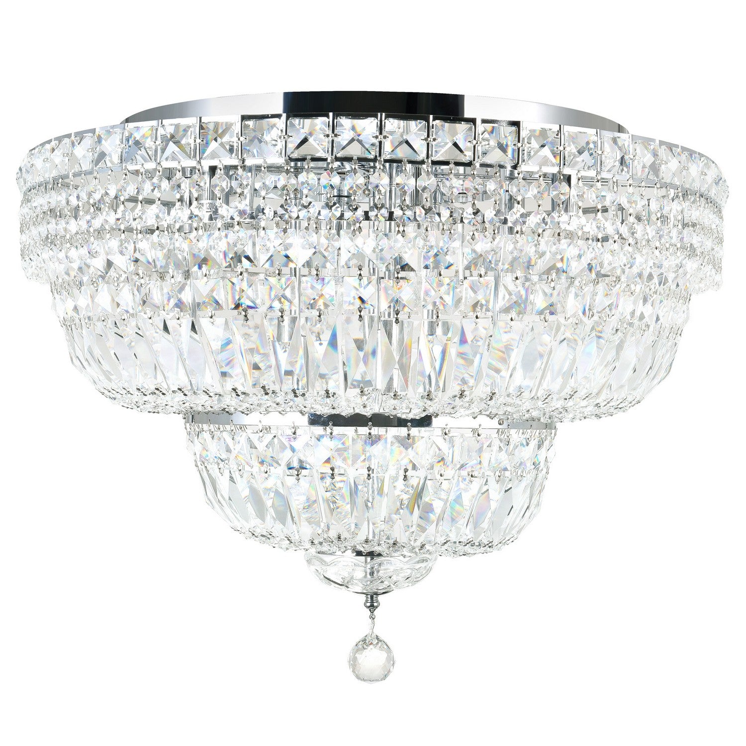 CWI Lighting - 8003C30C - 16 Light Flush Mount - Stefania - Chrome