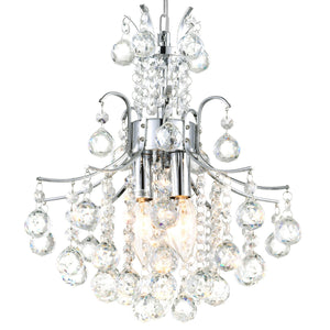 CWI Lighting - 8012P12C - Three Light Mini Chandelier - Princess - Chrome