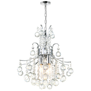 CWI Lighting - 8012P12C - Three Light Mini Chandelier - Princess - Chrome