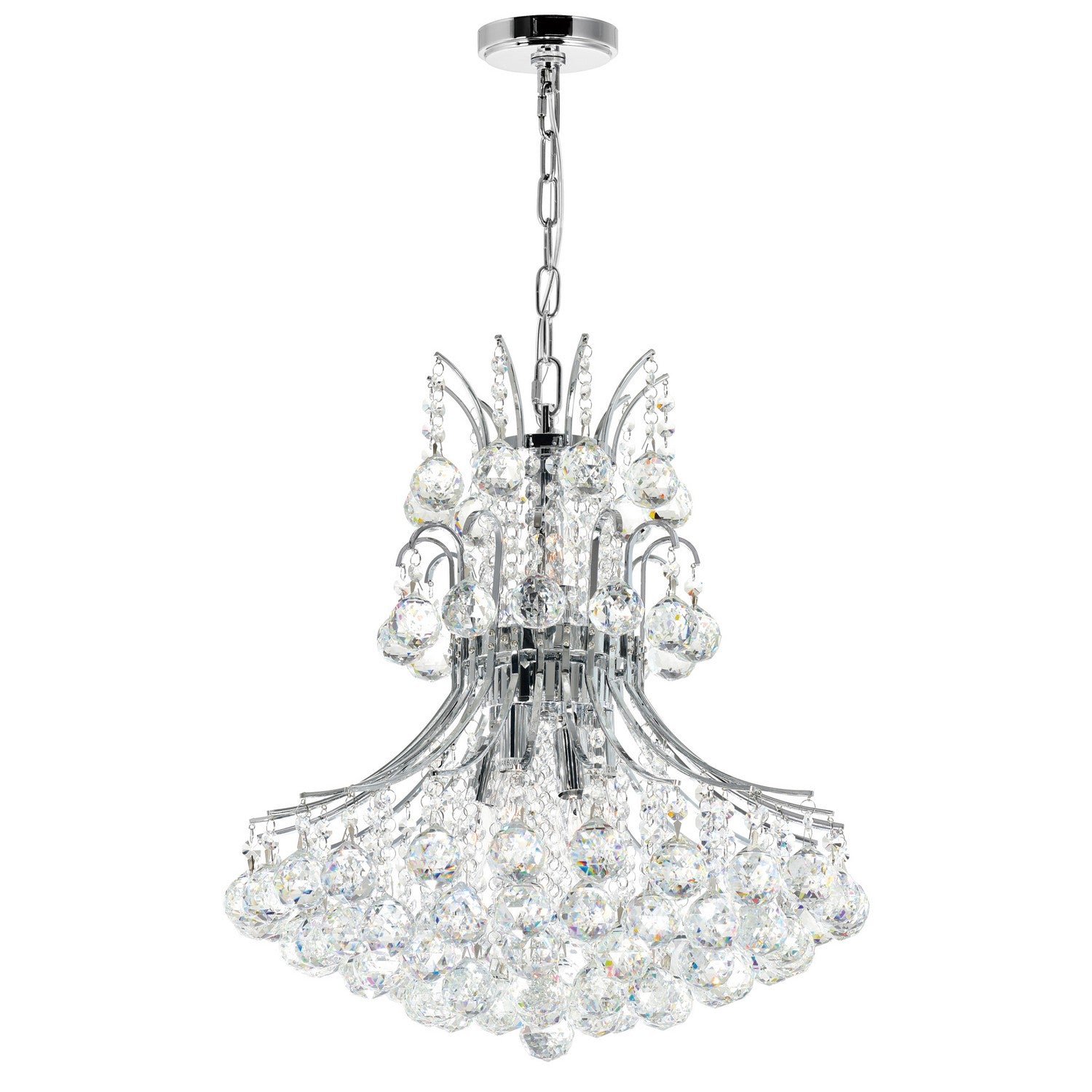 CWI Lighting - 8012P20C - Eight Light Chandelier - Princess - Chrome