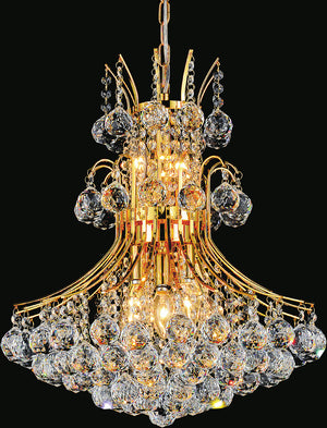 CWI Lighting - 8012P20G - Eight Light Chandelier - Princess - Gold