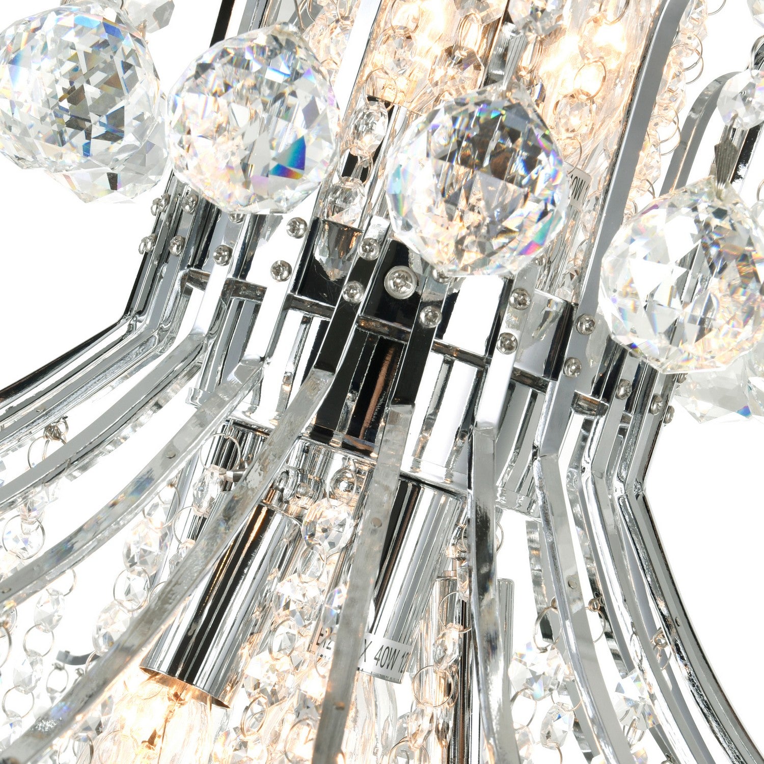 CWI Lighting - 8012P24C - Ten Light Chandelier - Princess - Chrome