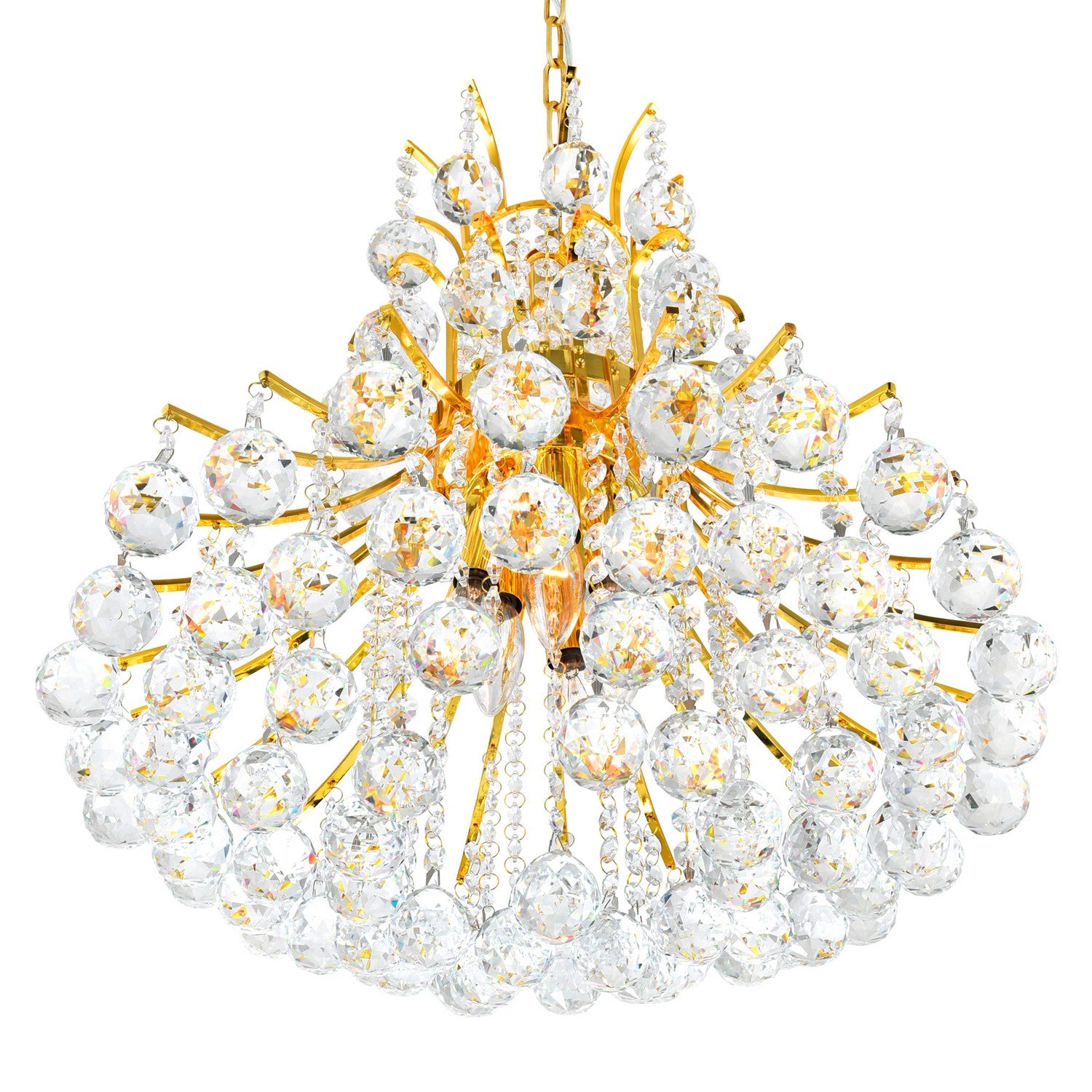 CWI Lighting - 8012P24G - Ten Light Chandelier - Princess - Gold