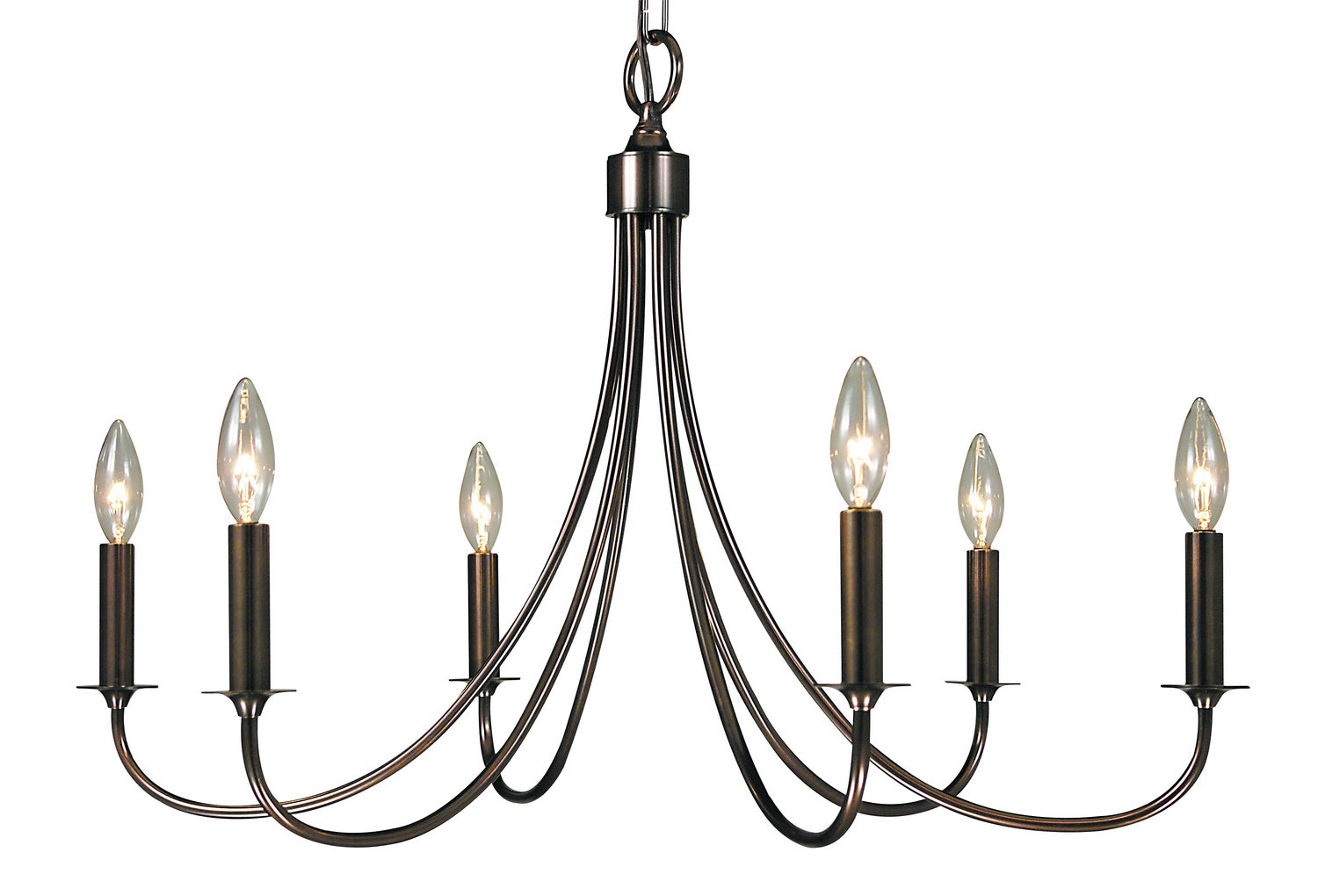 Framburg - 1006 MB - Six Light Chandelier - Maisonette - Mahogany Bronze