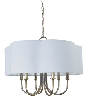 Framburg - 4990 PN - Six Light Chandelier - Desire - Polished Nickel