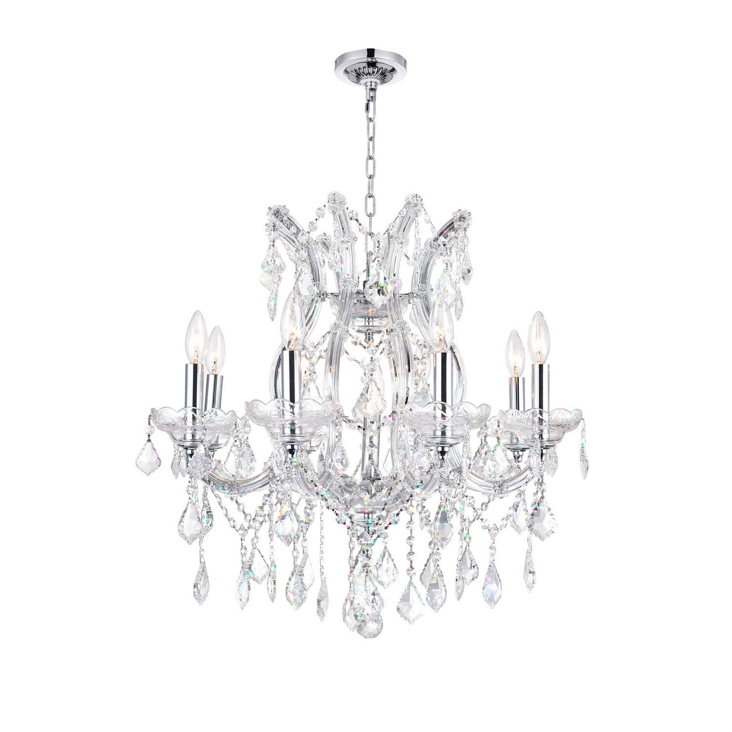 CWI Lighting - 8311P24C-9 (Clear) - Nine Light Chandelier - Maria Theresa - Chrome