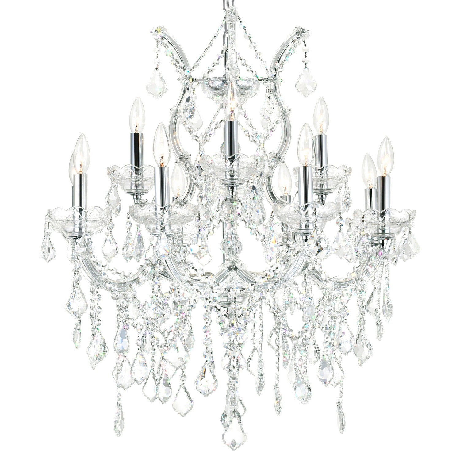 CWI Lighting - 8311P30C-13 (Clear) - 13 Light Chandelier - Maria Theresa - Chrome